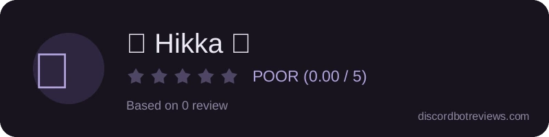 Rating widget preview for ۞ Hikka ۞