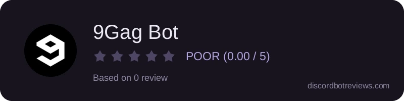 Rating widget preview for 9Gag Bot