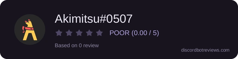 Rating widget preview for Akimitsu#0507