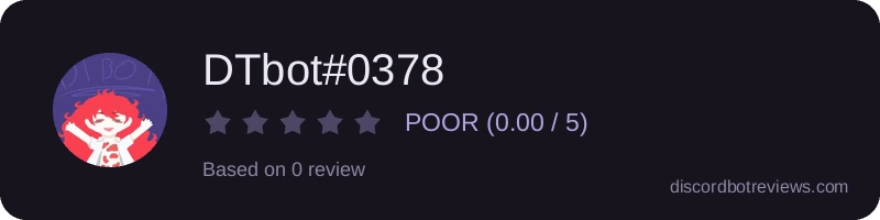Rating widget preview for DTbot#0378