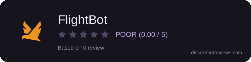 Rating widget preview for FlightBot