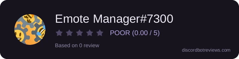 Rating widget preview for Emote Manager#7300