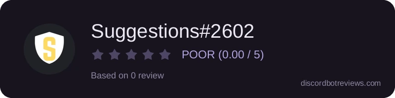 Rating widget preview for Suggestions#2602