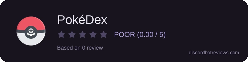 Rating widget preview for PokéDex