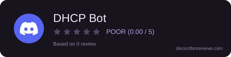 Rating widget preview for DHCP Bot
