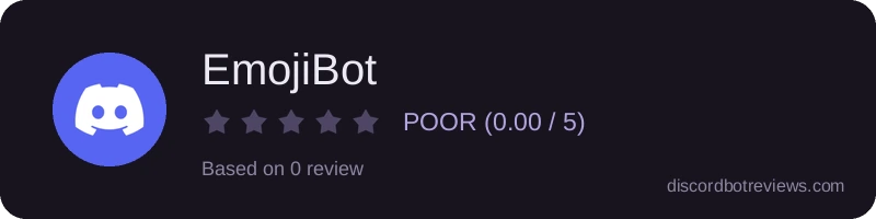Rating banner for EmojiBot