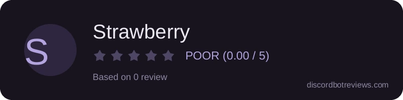 Rating widget preview for Strawberry