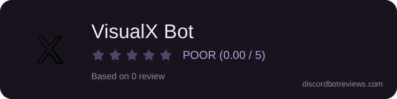 Rating widget preview for VisualX Bot