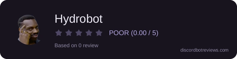Rating widget preview for Hydrobot