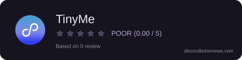 Rating widget preview for TinyMe
