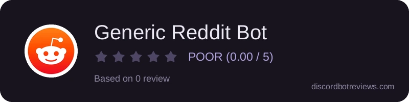 Rating widget preview for Generic Reddit Bot
