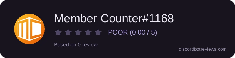 Rating widget preview for Member Counter#1168