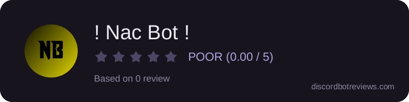 Rating widget preview for ! Nac Bot !