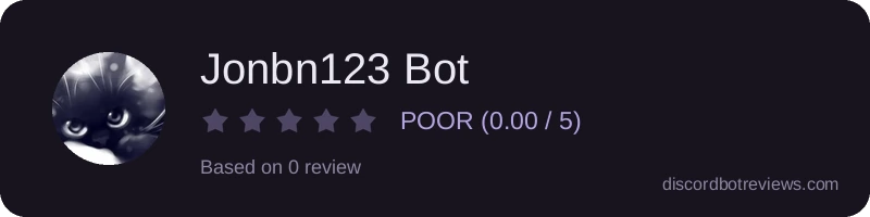 Rating widget preview for Jonbn123 Bot