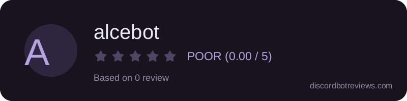 Rating widget preview for alcebot