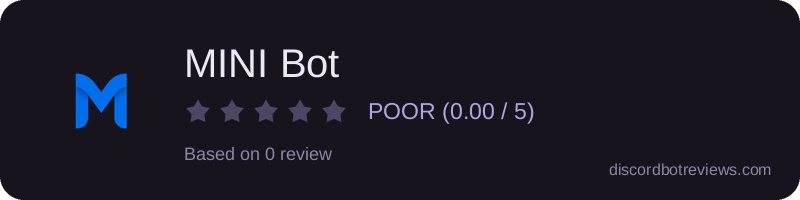 Rating widget preview for MINI Bot