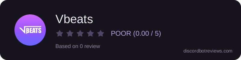 Rating widget preview for Vbeats