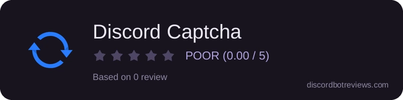 Rating widget preview for Discord Captcha
