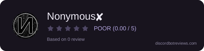 Rating widget preview for Nonymous✘