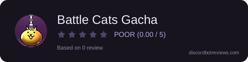 Rating widget preview for Battle Cats Gacha