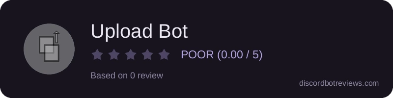 Rating widget preview for Upload Bot