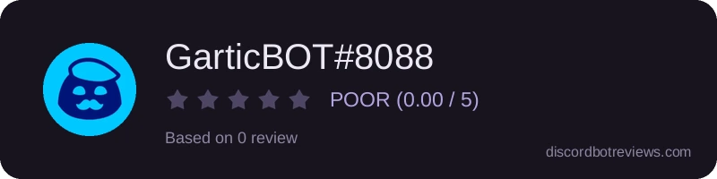 Rating widget preview for GarticBOT#8088