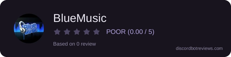Rating widget preview for BlueMusic