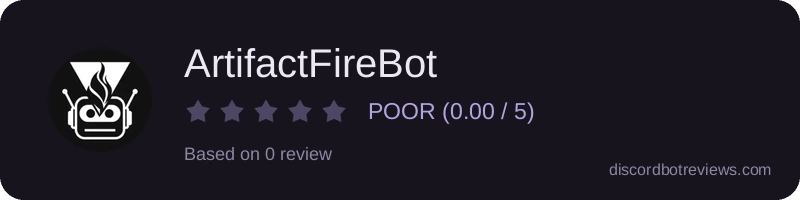 Rating widget preview for ArtifactFireBot