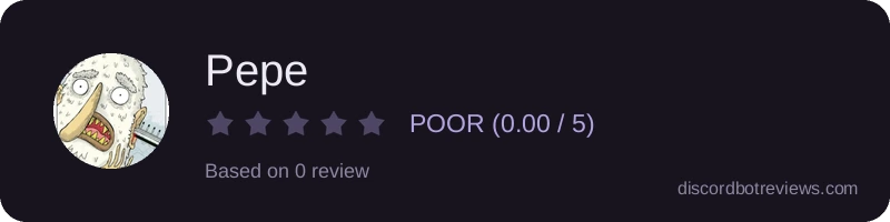 Rating widget preview for Pepe