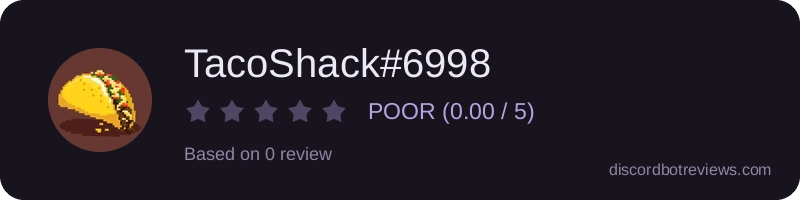 Rating widget preview for TacoShack#6998