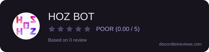 Rating widget preview for HOZ BOT