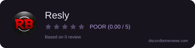 Rating widget preview for Resly