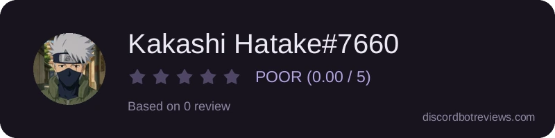 Rating widget preview for Kakashi Hatake#7660