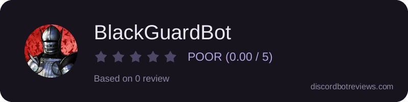 Rating banner for BlackGuardBot