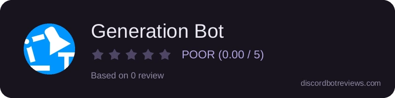Rating widget preview for Generation Bot