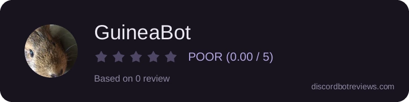 Rating widget preview for GuineaBot