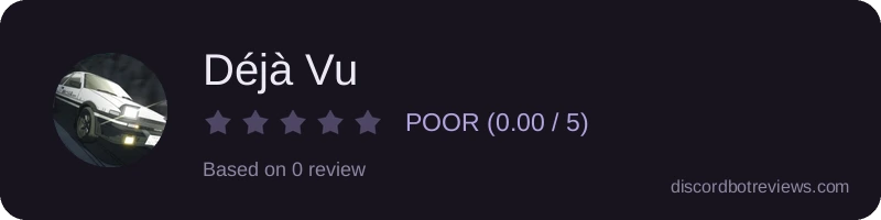 Rating widget preview for Déjà Vu