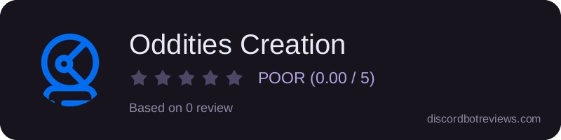 Rating widget preview for Oddities Creation