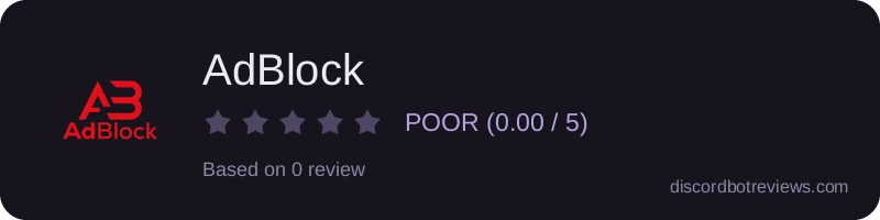 Rating banner for AdBlock