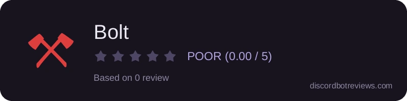 Rating widget preview for Bolt