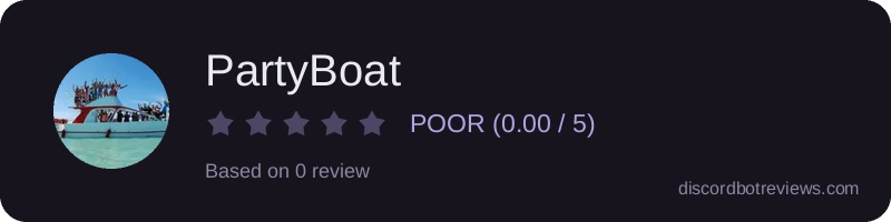 Rating widget preview for PartyBoat