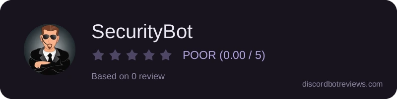 Rating widget preview for SecurityBot