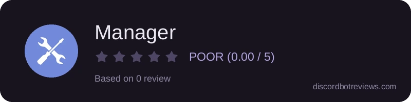 Rating widget preview for Manager