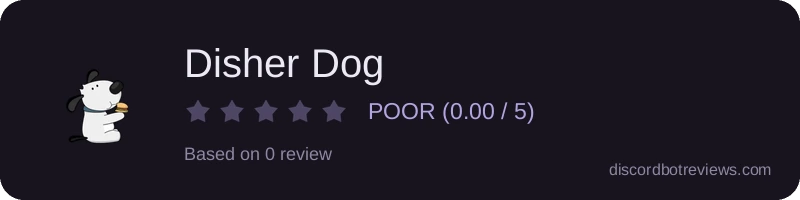 Rating widget preview for Disher Dog