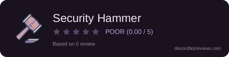 Rating widget preview for Security Hammer