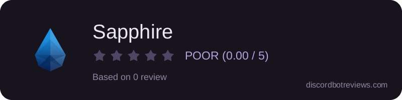 Rating widget preview for Sapphire