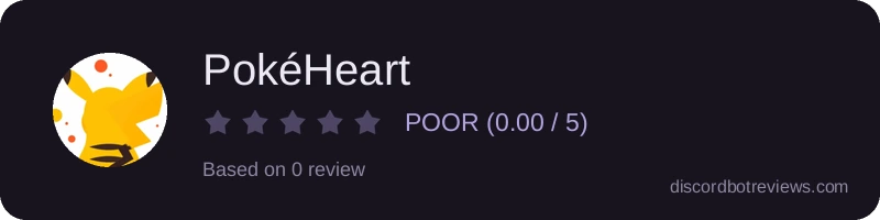 Rating widget preview for PokéHeart