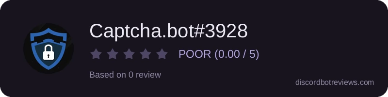 Rating widget preview for Captcha.bot#3928