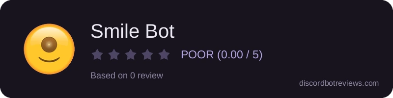 Rating widget preview for Smile Bot