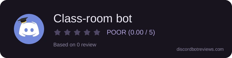 Rating banner for Class-room bot